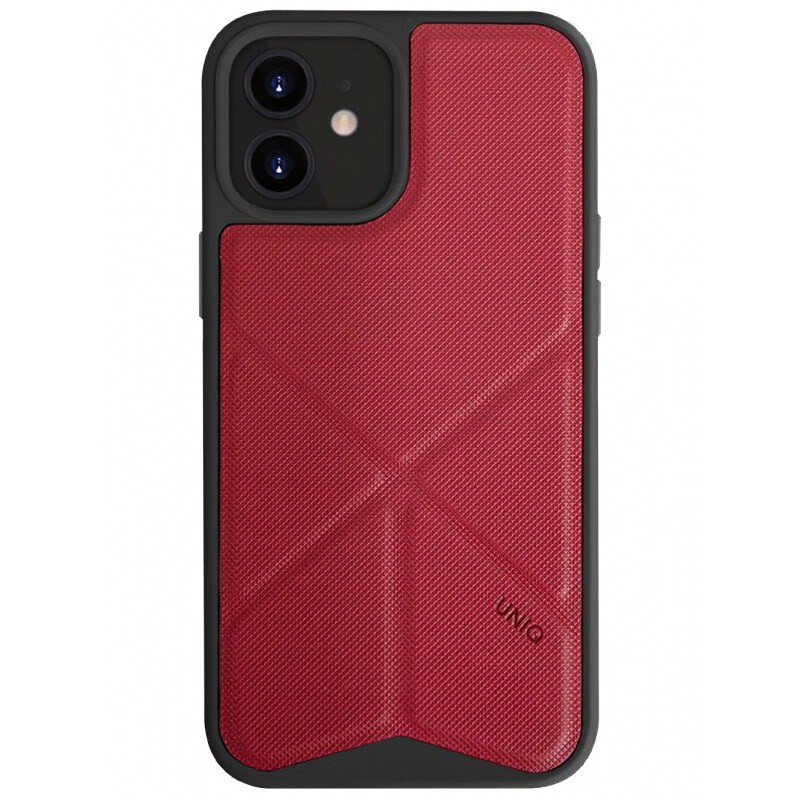 Husa Cover TPU-Textil Uniq Rigor pentru iPhone 12 Mini Rosu thumb