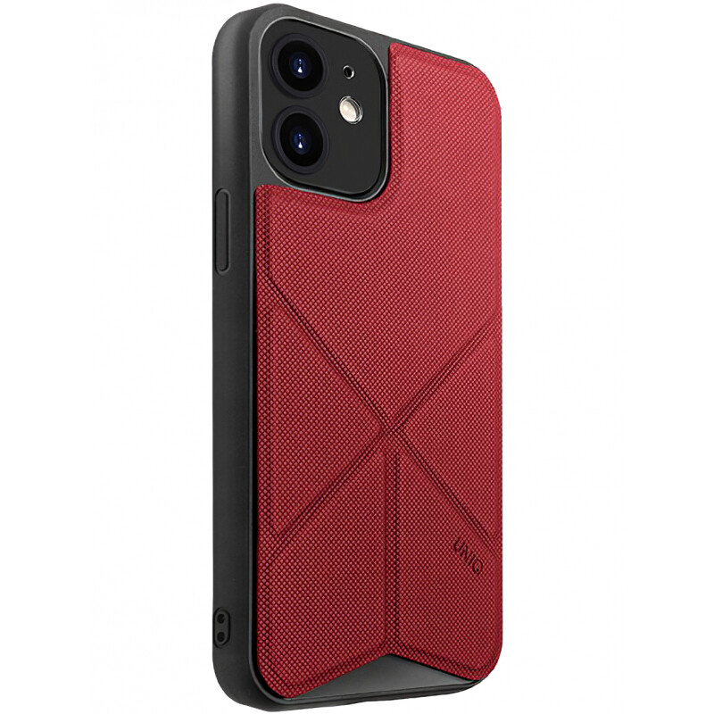 Husa Cover TPU-Textil Uniq Rigor pentru iPhone 12 Mini Rosu thumb