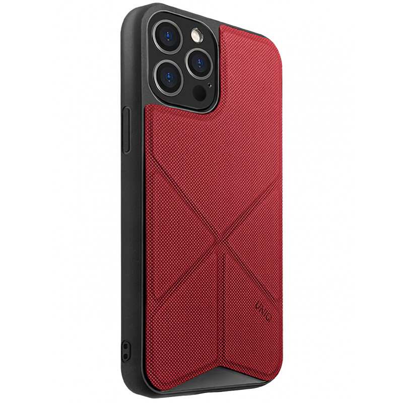 Husa Cover TPU-Textil Uniq Rigor pentru iPhone 12 Pro Max Rosu thumb