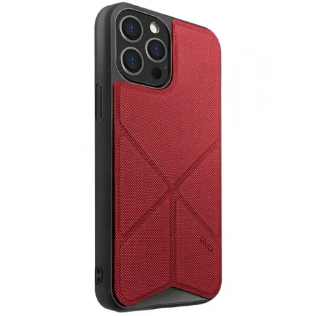Husa Cover TPU-Textil Uniq Rigor pentru iPhone 12/12 Pro Rosu
