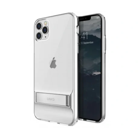 Husa Cover TPU Uniq Cabrio cu Suport Reglabil pentru iPhone 11 Pro Max Transparent