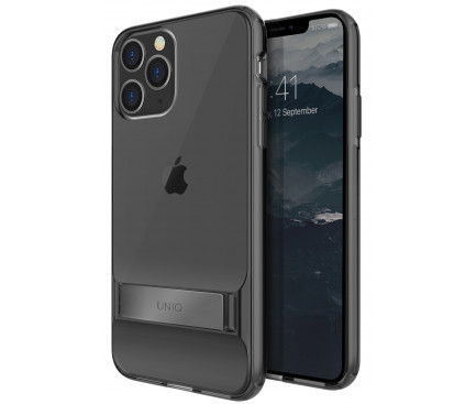 Husa Cover TPU Uniq Cabrio cu Suport Reglabil pentru iPhone 11 Pro Max Gri thumb