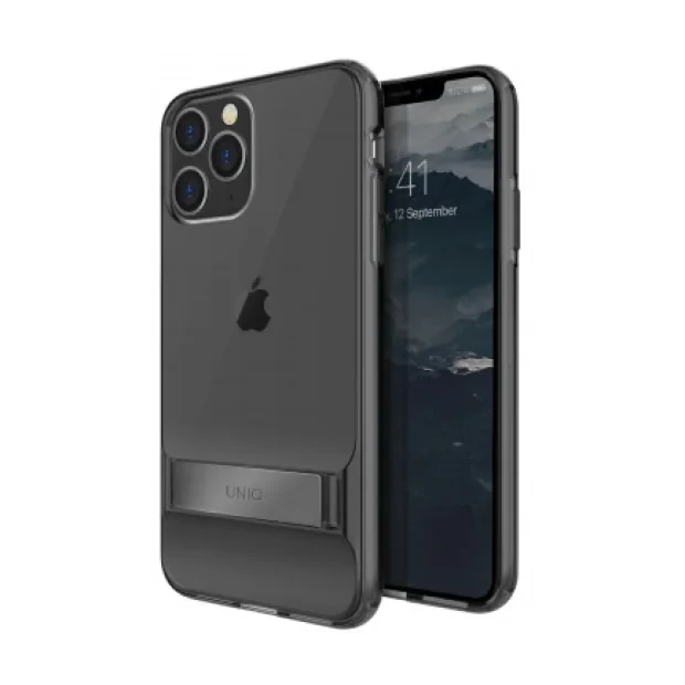 Husa Cover TPU Uniq Cabrio cu Suport Reglabil pentru iPhone 11 Pro Max Gri