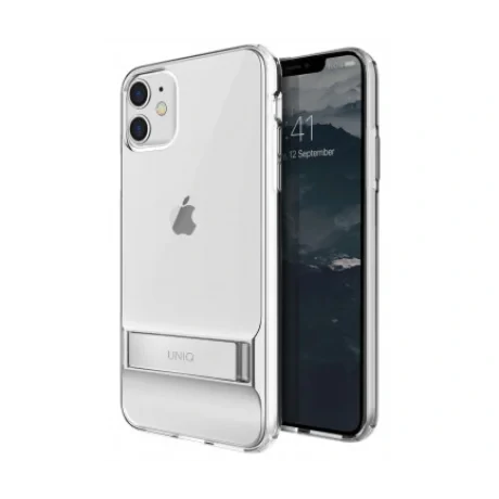 Husa Cover TPU Uniq Cabrio cu Suport Reglabil pentru iPhone 11 Transparent