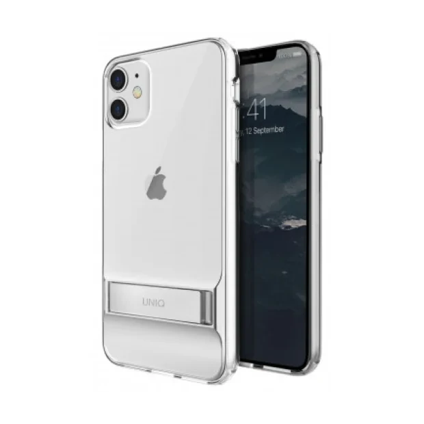 Husa Cover TPU Uniq Cabrio cu Suport Reglabil pentru iPhone 11 Transparent