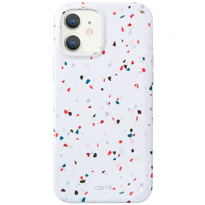 Husa Cover TPU Uniq Coehl Terrazzo pentru iPhone 12 Mini Alb thumb