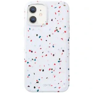 Husa Cover TPU Uniq Coehl Terrazzo pentru iPhone 12 Mini Alb