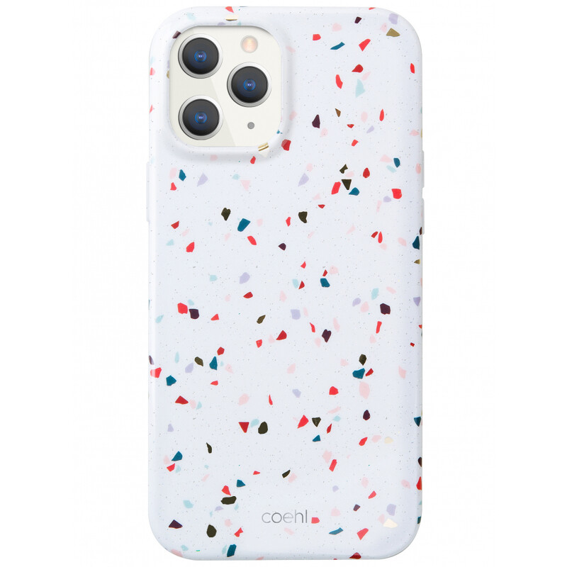 Husa Cover TPU Uniq Coehl Terrazzo pentru iPhone 12 Pro Max Alb thumb