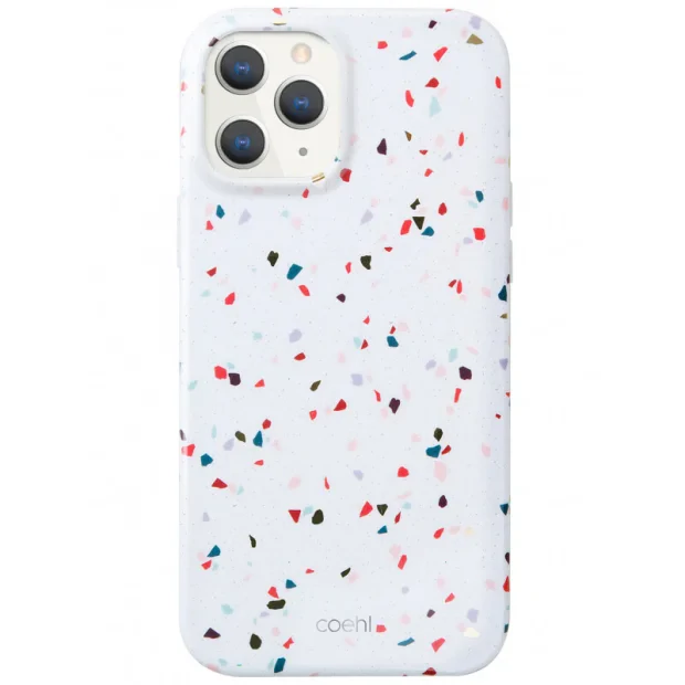 Husa Cover TPU Uniq Coehl Terrazzo pentru iPhone 12 Pro Max Alb