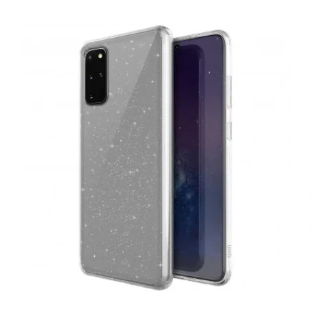 Husa Cover TPU Uniq LifePro Tinsel Glitter pentru Samsung Galaxy S20 Plus Transparent
