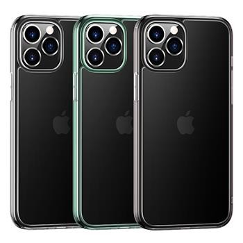 Husa Cover TPU Usams Kryt Pro Minni pentru iPhone 12 Pro Max Transparent cu Rama Negru thumb