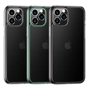 Husa Cover TPU Usams Kryt Pro Minni pentru iPhone 12 Pro Max Transparent cu Rama Negru