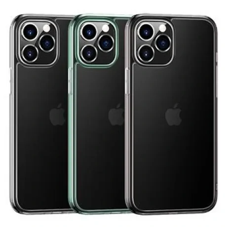 Husa Cover TPU Usams Kryt Pro Minni pentru iPhone 12 Pro Max Transparent cu Rama Negru