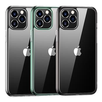 Husa Cover TPU Usams Kryt Pro Minni pentru iPhone 12/12 Pro Transparent cu Rama Negru thumb