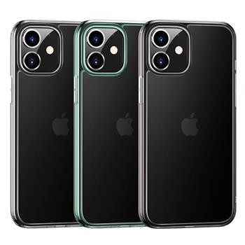 Husa Cover TPU Usams Kryt Pro Minni pentru iPhone 12 Mini Transparent cu Rama Verde thumb