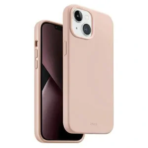 Husa Cover UNIQ Lino Hue Magclick pentru iPhone 14 Plus Blush Roz