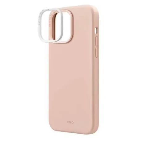 Husa Cover UNIQ Lino Hue Magclick pentru iPhone 14 Pro Max Blush Roz