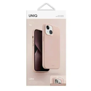 Husa Cover UNIQ Lino pentru iPhone 14 Blush Roz