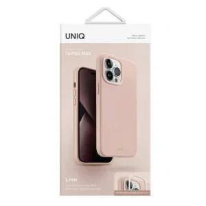 Husa Cover UNIQ Lino pentru iPhone 14 Pro Max Roz Blush