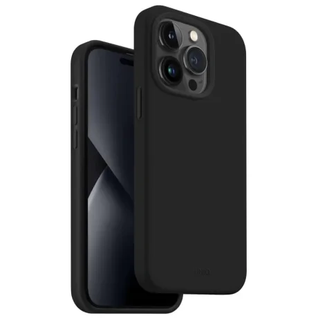 Husa Cover UNIQ Lino pentru iPhone 14 Pro Midnight Negru
