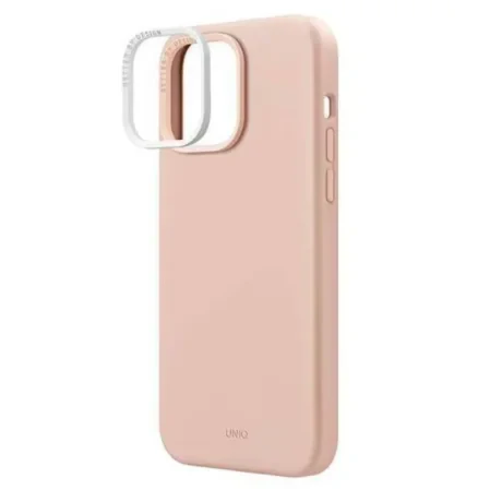 Husa Cover UNIQ Lino pentru iPhone 14 Pro Roz Blush