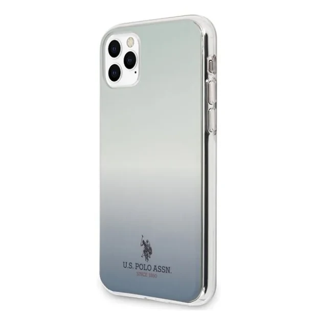 Husa Cover US Polo Gradient Pattern Collection pentru iPhone 11 Pro Max Blue