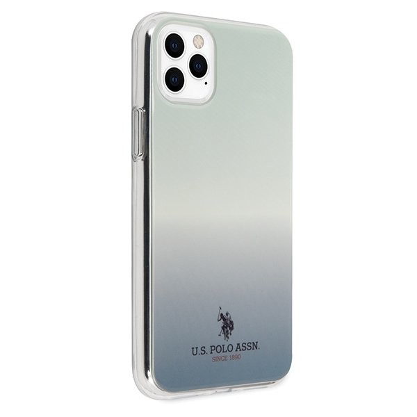 Husa Cover US Polo Gradient Pattern Collection pentru iPhone 11 Pro Max Blue thumb