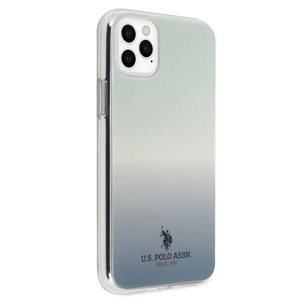 Husa Cover US Polo Gradient Pattern Collection pentru iPhone 11 Pro Max Blue