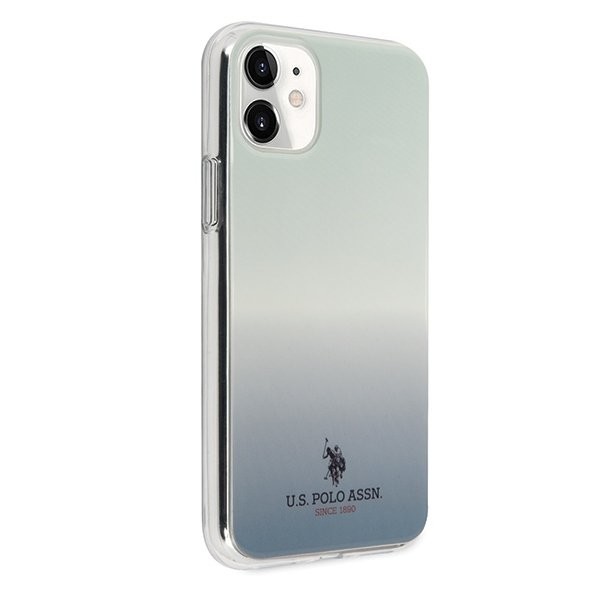 Husa Cover US Polo Gradient Pattern Collection pentru iPhone 11 Blue thumb