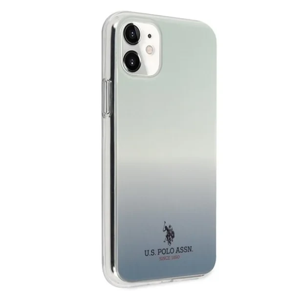 Husa Cover US Polo Gradient Pattern Collection pentru iPhone 11 Blue