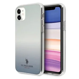Husa Cover US Polo Gradient Pattern Collection pentru iPhone 11 Blue