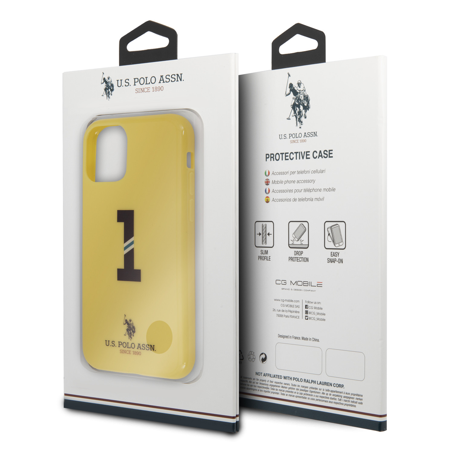 Husa Cover US Polo No.1 Bicolor pentru iPhone 11 Pro Galben thumb