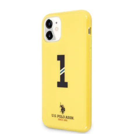 Husa Cover US Polo No.1 Bicolor pentru iPhone 11 Galben