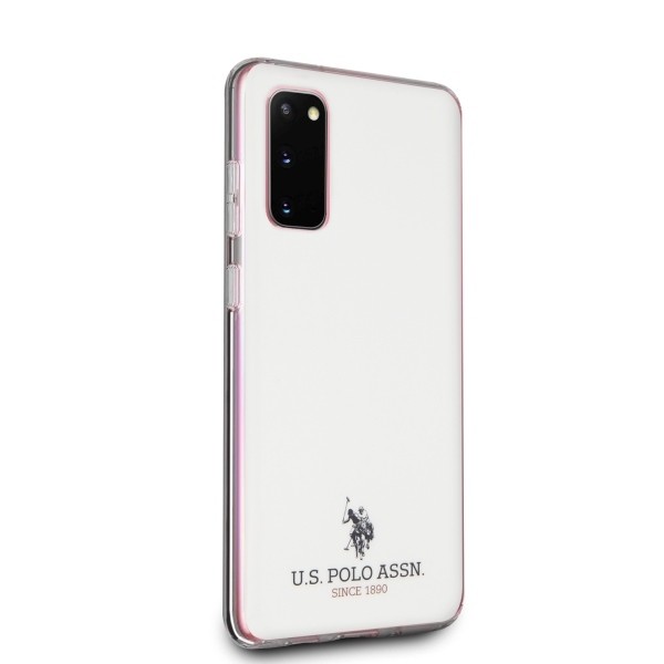 Husa Cover US Polo Shiny pentru Samsung Galaxy S20 Alba thumb