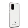 Husa Cover US Polo Shiny pentru Samsung Galaxy S20 Alba