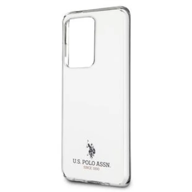 Husa Cover US Polo Shiny pentru Samsung Galaxy S20 Ultra Alba