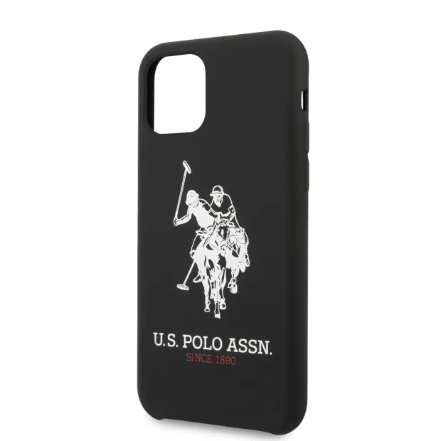 Husa Cover US Polo Silicone Big Horse pentru iPhone 11 Pro Max Negru