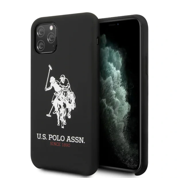 Husa Cover US Polo Silicone Big Horse pentru iPhone 11 Pro Negru