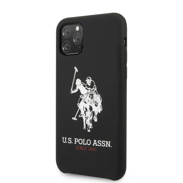 Husa Cover US Polo Silicone Big Horse pentru iPhone 11 Pro Negru