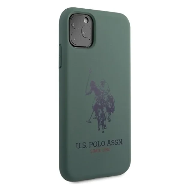 Husa Cover US Polo Silicone Big Horse pentru iPhone 11 Pro Green