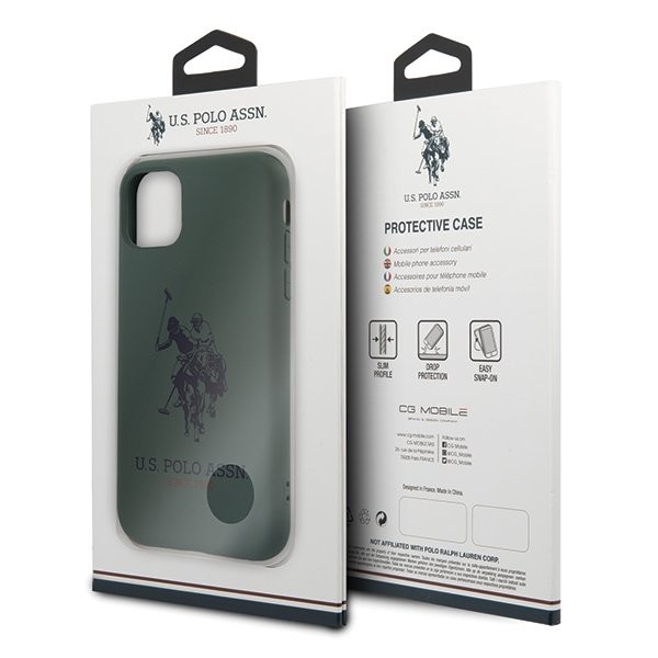 Husa Cover US Polo Silicone Big Horse pentru iPhone 11 Green thumb