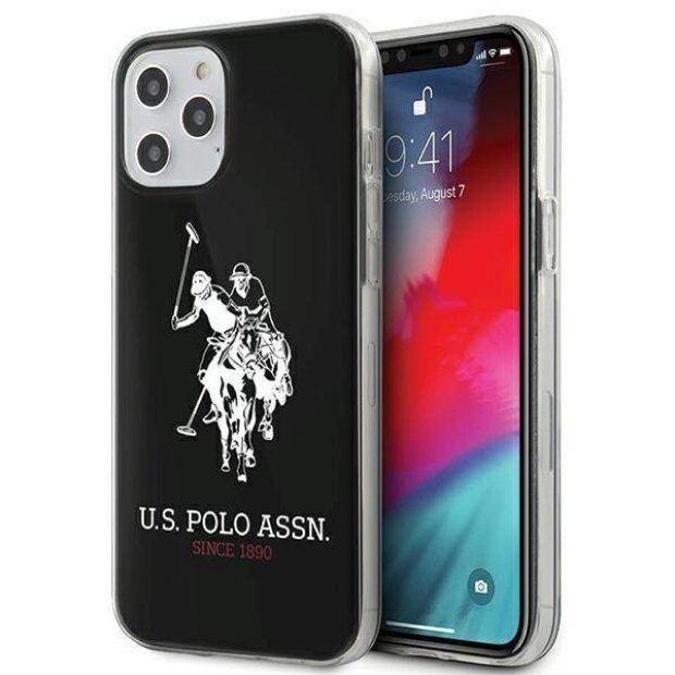 Husa Cover US Polo Silicone Big Horse pentru iPhone 12 Pro Max Black