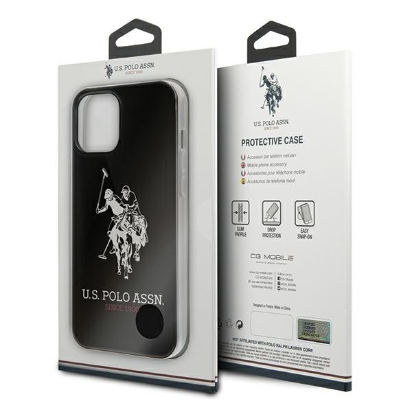 Husa Cover US Polo Silicone Big Horse pentru iPhone 12/12 Pro Black thumb