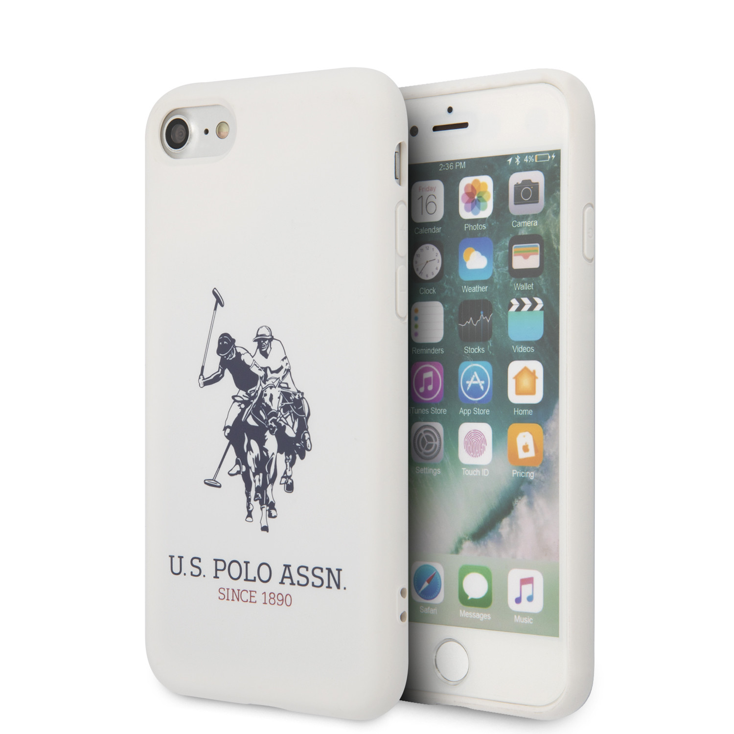 Husa Cover US Polo Silicone Big Horse pentru iPhone 7/8/SE2  Alb thumb