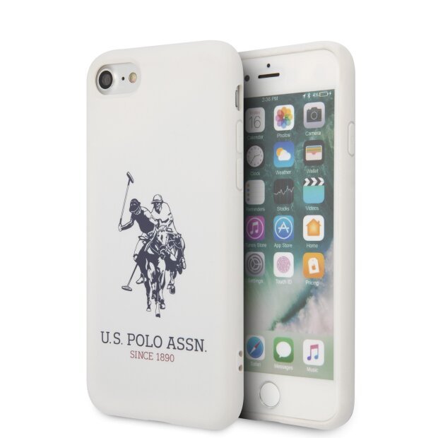 Husa Cover US Polo Silicone Big Horse pentru iPhone 7/8/SE2  Alb