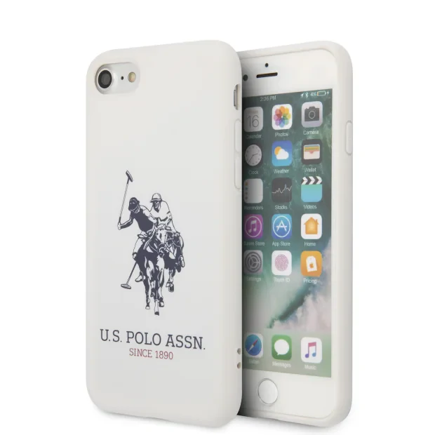 Husa Cover US Polo Silicone Big Horse pentru iPhone 7/8/SE2  Alb