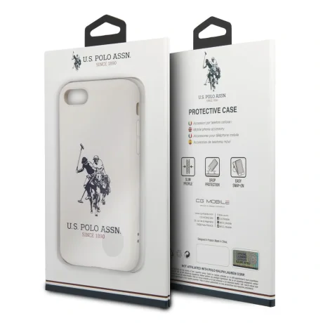Husa Cover US Polo Silicone Big Horse pentru iPhone 7/8/SE2  Alb