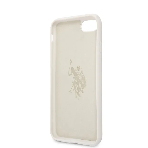 Husa Cover US Polo Silicone Big Horse pentru iPhone 7/8/SE2  Alb