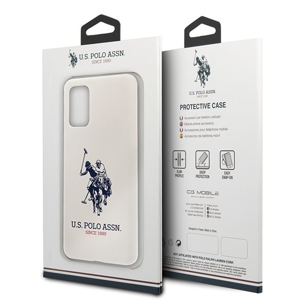 Husa Cover US Polo Silicone Big Horse pentru Samsung Galaxy S20 Plus White thumb