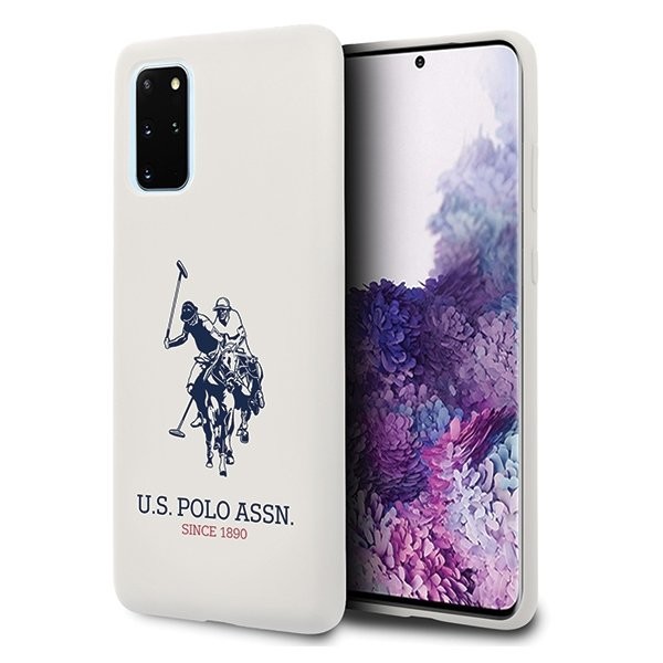 Husa Cover US Polo Silicone Big Horse pentru Samsung Galaxy S20 Plus White thumb